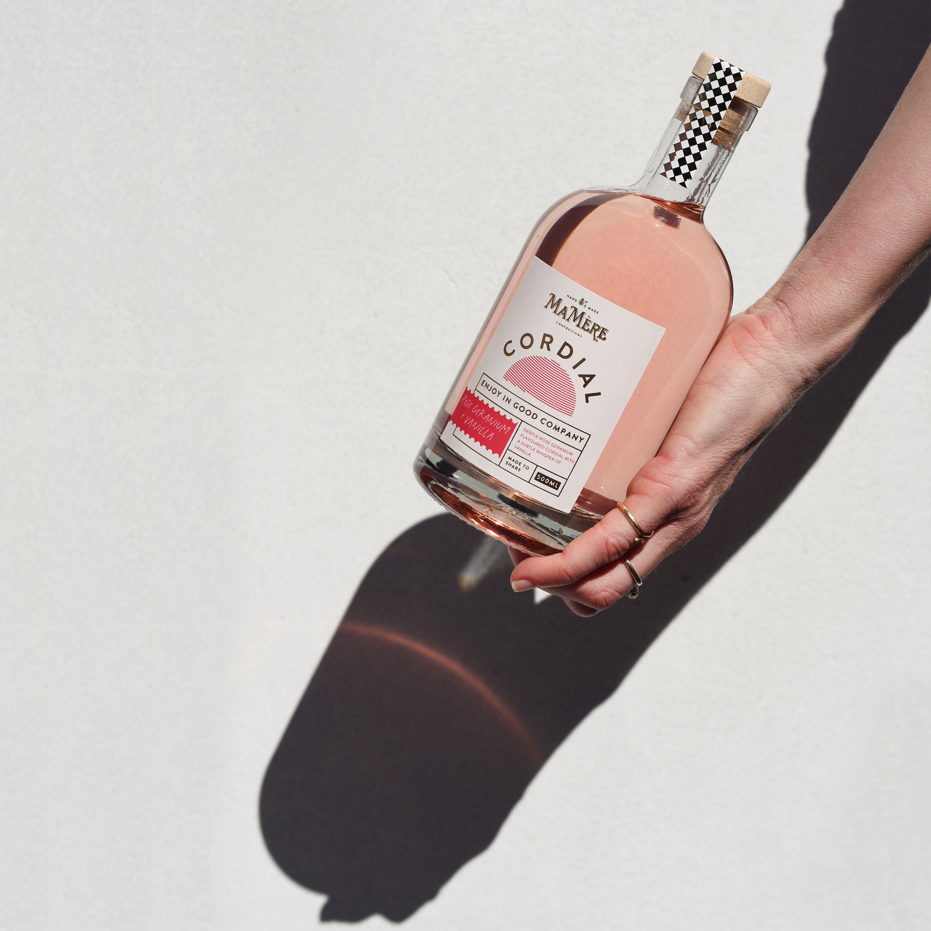 Rose Geranium & Vanilla Cordial