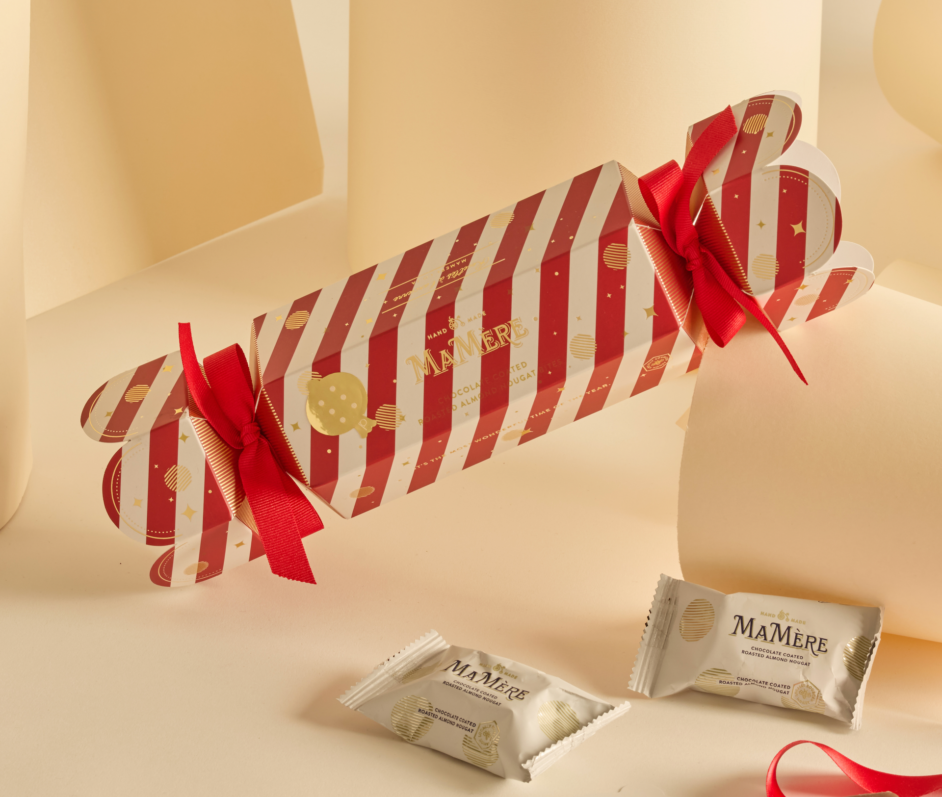 Luxury Red & Cream Festive Cracker