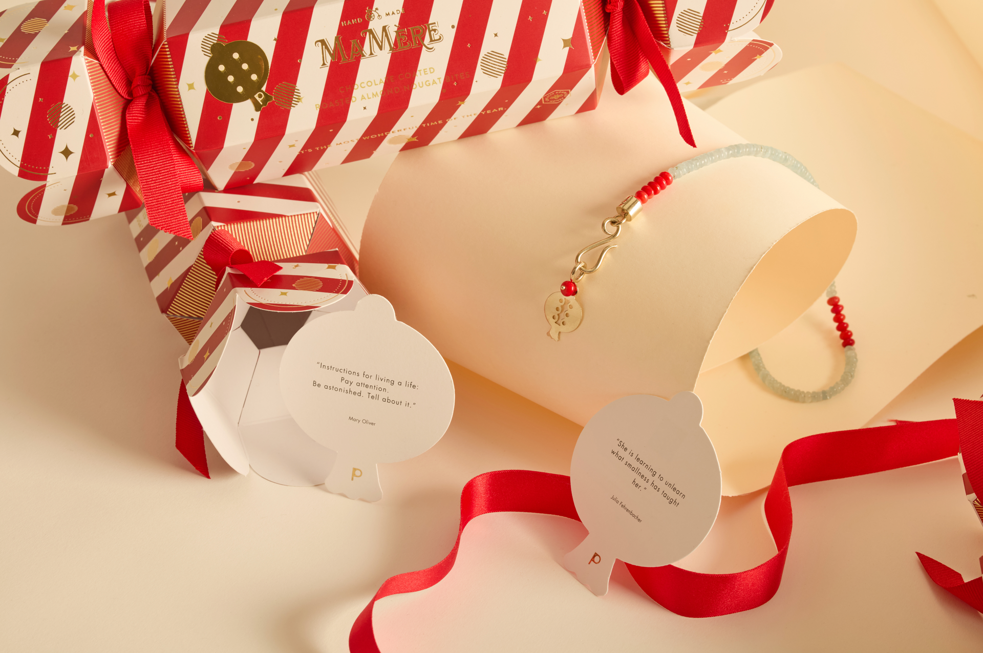 Luxury Red & Cream Festive Cracker