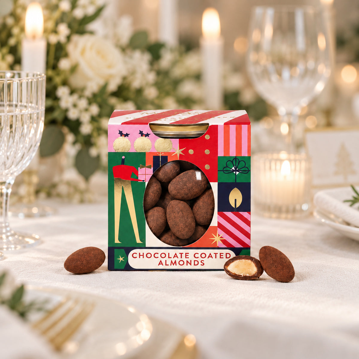 Chocolate Coated, Cocoa Dusted Almonds Bauble